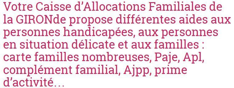 Caf-info.org vous renseigne sur les prestations de la Caf en Gironde et dans d’autres localités